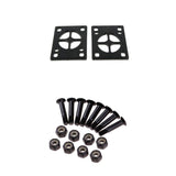 Maxbell 8x Skateboard Mounting Screws with 2x Riser Pad Longboard Hardware 25mm+3mm