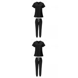 Maxbell 2 Piece Female Scrub Set Machine Nurse Work Clothing for Beauty Salon