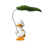 Maxbell Duck Statue Wedding Gift Decorative Tabletop Ornament for Patio Table Office white