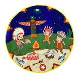 Maxbell Round Play Mat Foldable Soft for Play Tent Padded Infant Tummy Time Mat Night