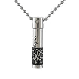 Maxbell 7xStainless Steel Bullet Cremation Ash Holder Urn Pendant Necklace Black L