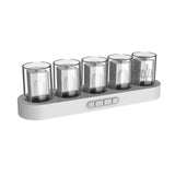 Nixie Tube Clock LED Desktop Clock Alarm Clock Adjustable Bedroom Decor White