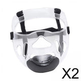 Maxbell 2x Clear Taekwondo Mask Head Cover Detachable Face Shield Head Gear
