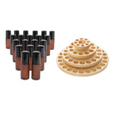 Wood Rotatable Essential Oil Display Rack Organizer Stand + 20 Empty Bottles