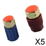 Maxbell 5xAC Quick Couplers Connectors High Low Side Port Adapter Retrofit R12 to R134