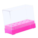 Maxbell 10 Holes Nail Drill Bits Holder Stand Organizer Case Display Storage Box 2x