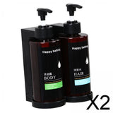 Maxbell 2xShower Soap Dispenser Liquid Hand Soap Dispenser for Toilet Kitchen Supplies B Double Head