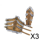 Maxbell 3xPU Leather Gauntlet Wristband Arm Guards for Themed Party Costume Masquerade