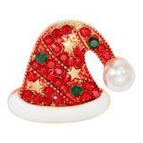 Christmas Brooch Pin Fashion Xmas Decoration Elegant Corsage Lapel Pin Badge Christmas Hat