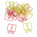 Maxbell 20 Pieces Multicolor Metal Christmas Gift Shape Paper Clips Office Bookmarks