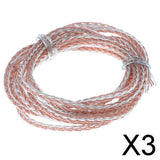 Maxbell 3x7N OCC Copper Wire, DIY HiFi Audio Cable for Earphone 2m Gold and Silver