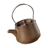 Maxbell 200ml Ceramic Teapot Tea Pot with Tea Strainer Holes for Home Hiking Outdoor brown