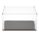 Maxbell 17x25.3x13cm Transparent Display Show Case with Black Base for Figures Model