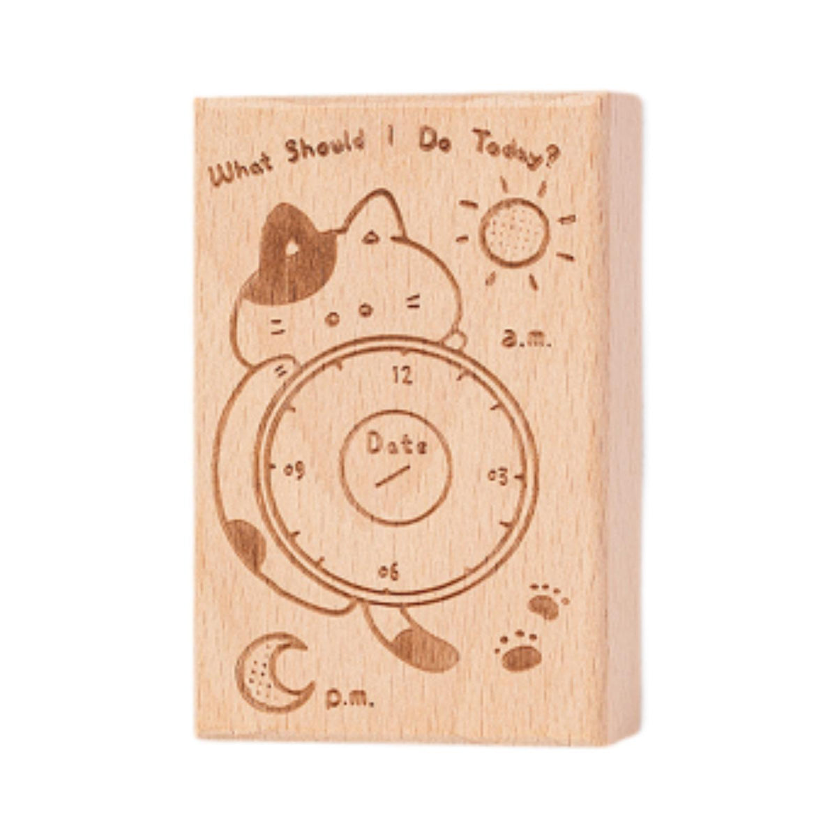 Maxbell Wood Mounted Rubber Stamp Lightweight Versatile for Drawing Painting Journal Style B