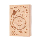 Maxbell Wood Mounted Rubber Stamp Lightweight Versatile for Drawing Painting Journal Style B