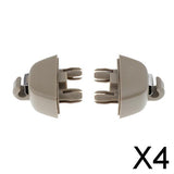 Maxbell 4x2 Pieces Inner Sun Visor Hook Clips for Audi A6 C6 VW Passat Polo Beige