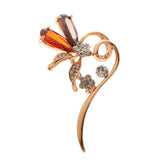 Maxbell High Quality Zircon Crystal Pin Brooch Wedding Party Diamante Broach Jewelry - Aladdin Shoppers