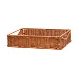 Maxbell Woven Bread Basket Picnic Basket Fruit Basket for Countertop Cupboard Onions Brown M