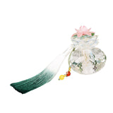 Maxbell Flower Crystal Car Ornament Interior Accessories for Balcony Desk with Tassels