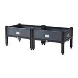 Maxbell Large Planter Box with Legs Backyard Patio Deck Flower Box Raised Garden Bed 100cmx40cmx33cm