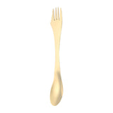 Maxbell 3 in 1 Spork Fork Spoon Knife Camping Utensil for Backpacking Picnic Kitchen Gold