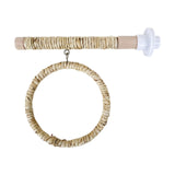 Maxbell Parrot Swing Stand Pet Supplies Wooden Perch for Cockatoos Lovebird Parakeet Beige