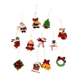 12x Christmas Tree Hanging Ornaments Crafts Xmas Tree Decor for Holiday Home