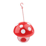 Maxbell Maxbell Mushroom Shape Outdoor Garden Iron Bird Feeder Hanging Pet Seed Container