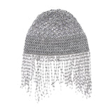 Maxbell Rhinestone Headpiece Cap Hair Accessories for Masquerade Parties Belly Dance