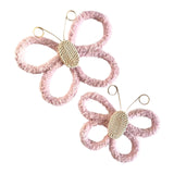 Maxbell 2Pcs Butterfly Wall Art Decor Boho Modern Art Crafts for Home Nursery Office Pink