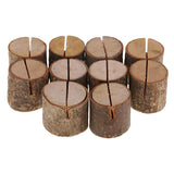 Maxbell 10 Pieces Rustic Wedding Party Wooden Table Numbers Holder Wood Place Name Card Holders Memo Note Card Message Clips - Aladdin Shoppers