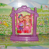 Maxbell Dollhouse Garden Double Swing For Dolls Plastic Random Color