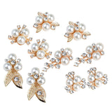 Maxbell 10 Pieces Diamante Rhinestone Crystal Pearl Embellishments Buttons for DIY Craft - Aladdin Shoppers