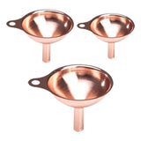 Maxbell Maxbell 3x Kitchen Funnel Set Filling Bottles Cooking Food Funnel Solid Particle Oil Rose Gold
