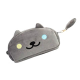 Maxbell Cute Plush Pencil Case Desk Organizer Makeup Pouch for Boys Girls Child Gift Gray