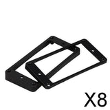 Maxbell 8xCurved Humbucker Pickups Frames Mounting Rings for LP Electric Guitar Black
