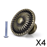 Maxbell 4xVintage Cabinet Door Drawer Bin Handle Pull Knob Hardware - Antique Bronze