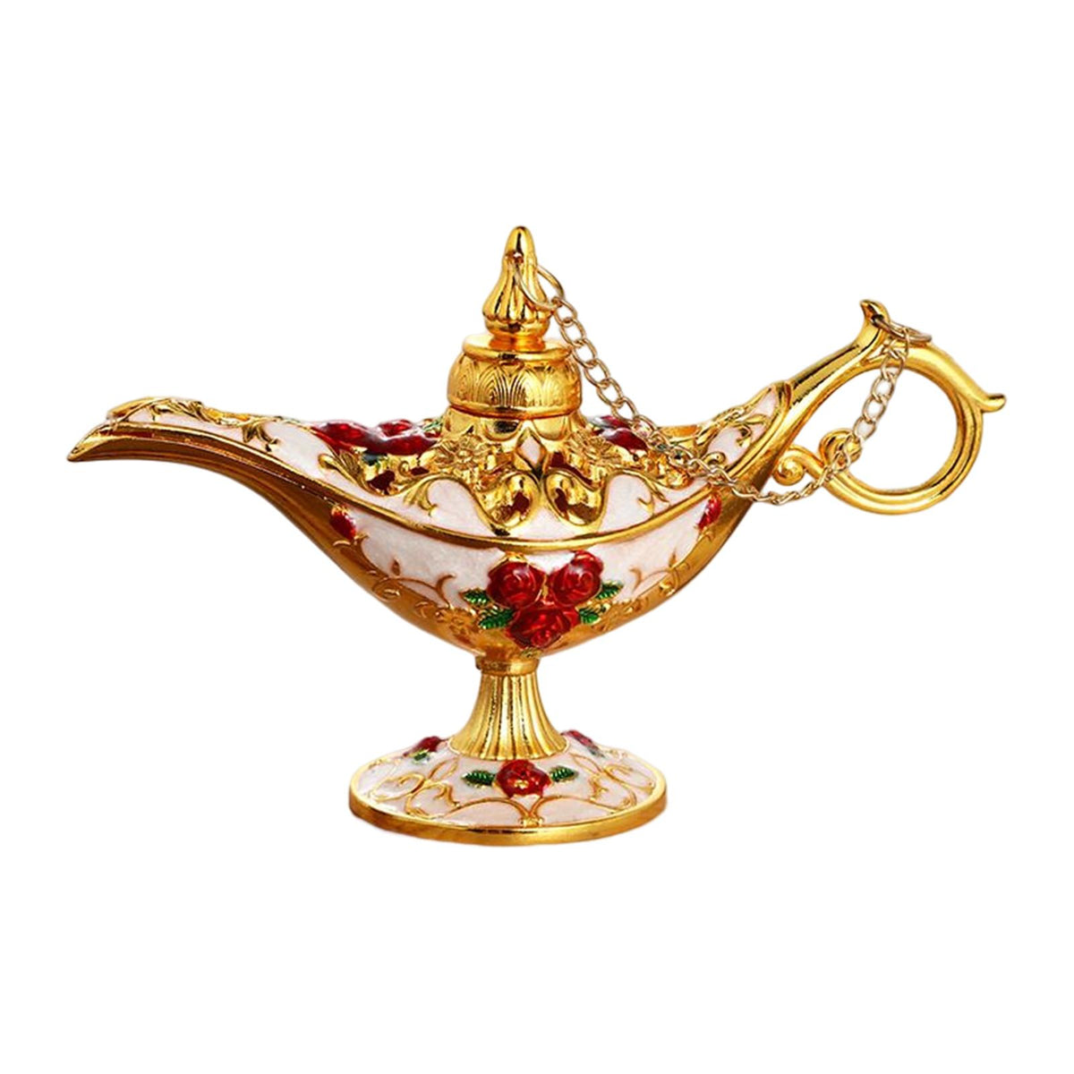 Maxbell Maxbell Statue Genie Lamp Washing Light Wedding Oil Lamp Metal Collection Decor Red White