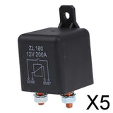 Maxbell 5xHeavy High Current 4 Pins DC 12V 200A Relay Switch for Car Truck Motorcycle