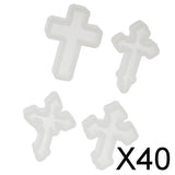 40x4 Pieces Cross Shape Silicone Pendant DIY Molds for Resin Jewelry Making