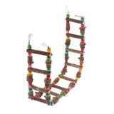 Maxbell Pet Bird Parrot Toy Wooden Ladder Bridge Swings Hanging Ladders 90cm - Aladdin Shoppers