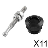 Maxbell 11x22mm Push Button Quick Release Bonnet Hood Pins Lock Latch Universal Black