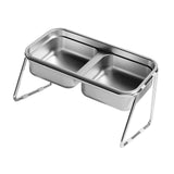 Maxbell Elevated Cat Bowl Stainless Steel Raised Cat Water Bowl for Small Dogs Puppy
