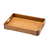 Maxbell Bamboo Serving Tray Handmade Food Storage Plate for Fruit Living Room Office