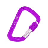 Maxbell 30KN 6720LB Aluminum Alloy D Shape Screw Locking Climbing Carabiner Purple - Aladdin Shoppers