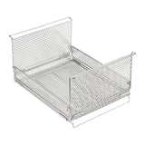 Maxbell Wire Storage Basket Stackable Metal Storage Bin for Closets Kitchen Bathroom silvery