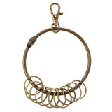 Maxbell Retro Vintage Bronze Large Round Key Ring Includes 10 Small Group Rings - Aladdin Shoppers