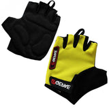 Maxbell Outdoor Racing Cycling MTB Bicycle Unisex Gel Half Finger Gloves M Yellow - Aladdin Shoppers