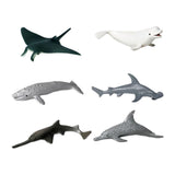 Maxbell Maxbell 6 Pieces Realistic Sea Life Animal Model Figurine Kids Educational Toy