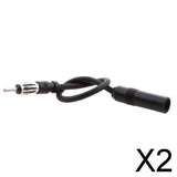 Maxbell 2x25cm Car FM&AM Antenna ANT Male to Female Adapter Extension Cable Cord Wire